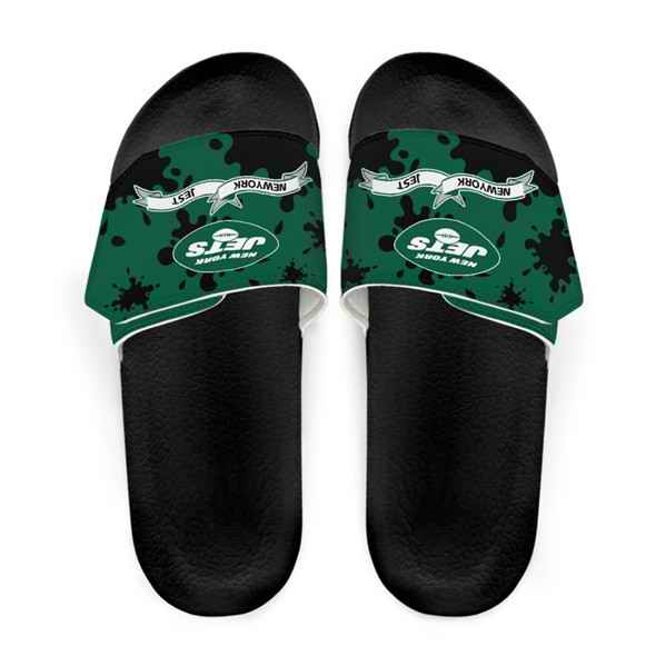 Men's New York Jets Beach Adjustable Slides Non-Slip Slippers/Sandals/Shoes 002
